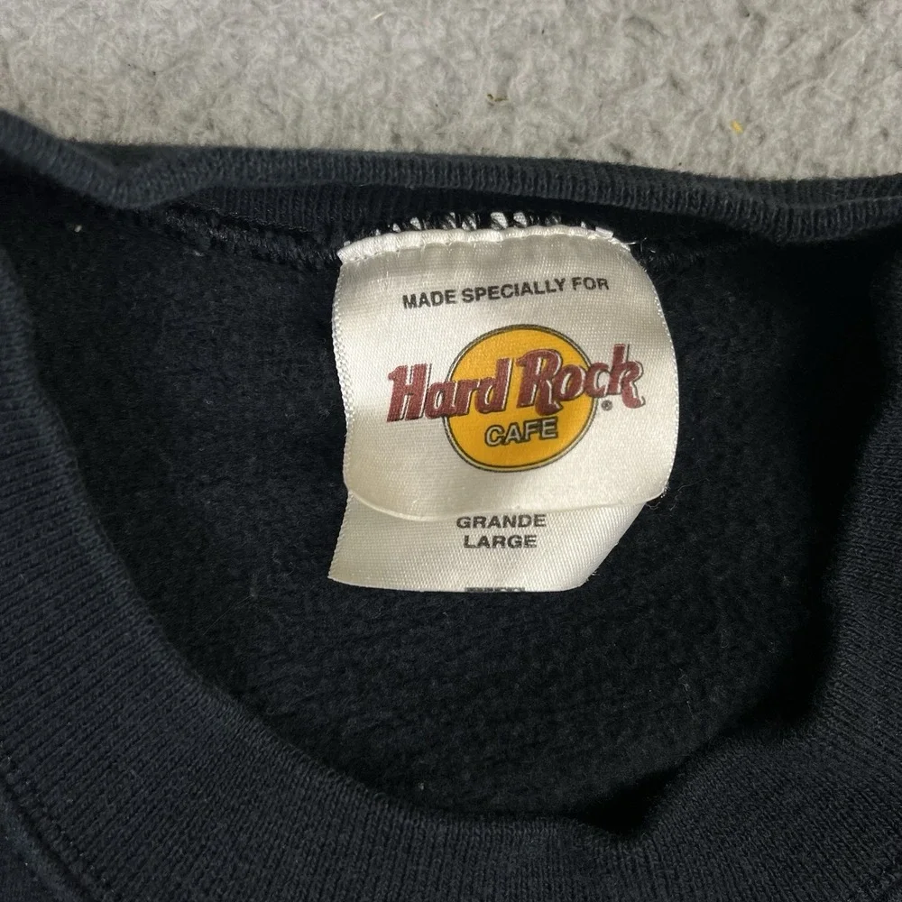 Vintage Hard Rock Cafe Cancun Black Crewneck Pullover Sweatshirt Sweater‎ Large